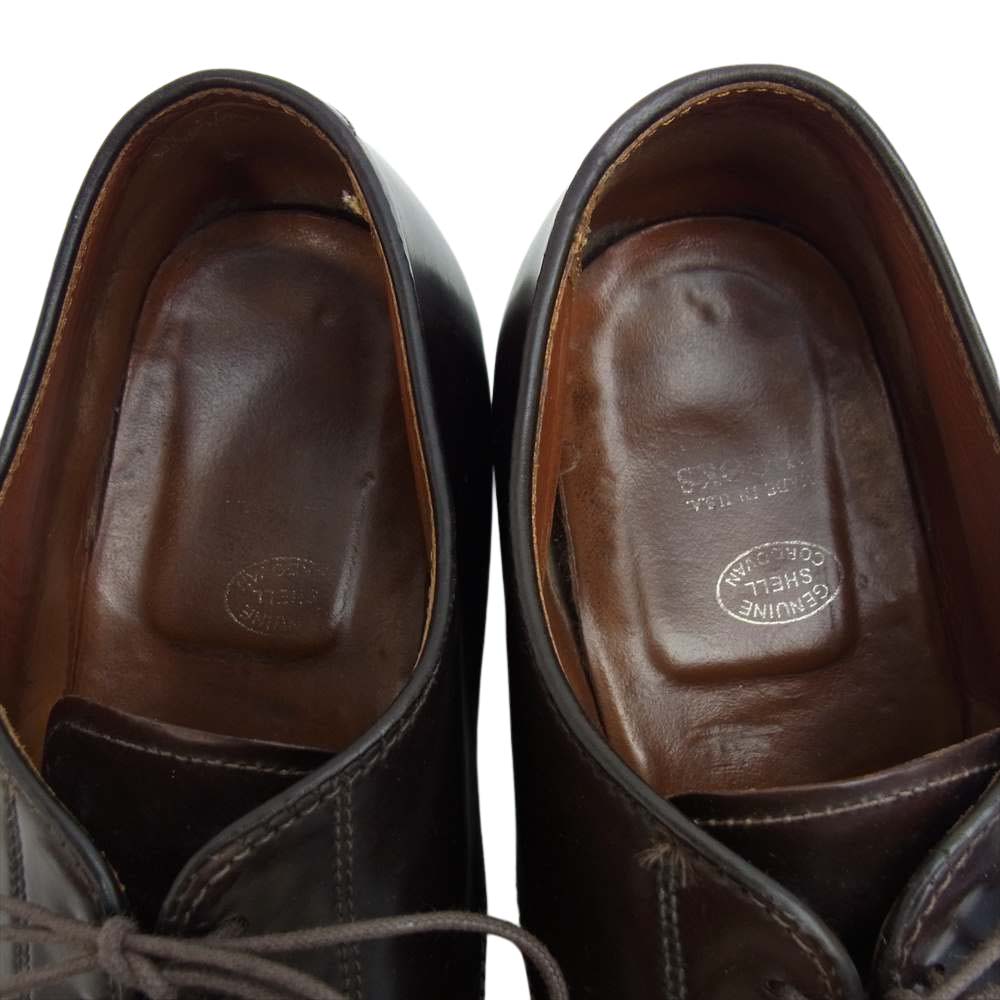 ALDEN オールデン × Brooks Brothers ブルックスブラザーズ SHELL CORDOVAN シェルコードバン キャップトゥ シューズ バーガンディー US10.5D【中古】
