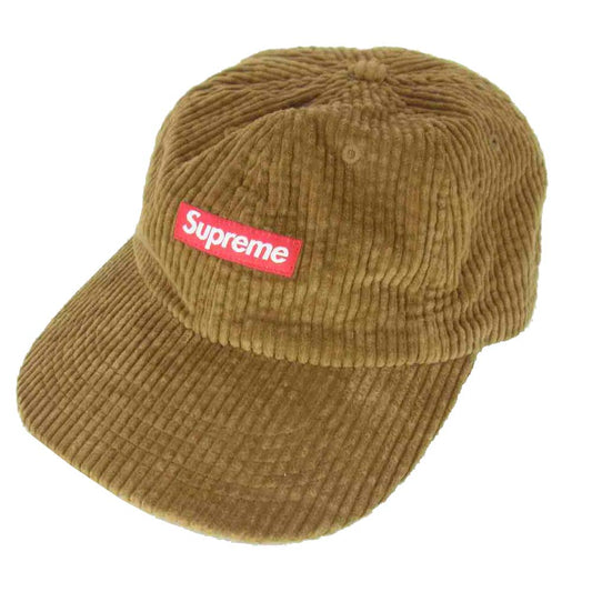 Supreme シュプリーム 20AW Ripple Corduroy Small Box 6-Panel リップル コーデュロイ スモールボックスロゴ 6パネル キャップ ブラウン系【中古】