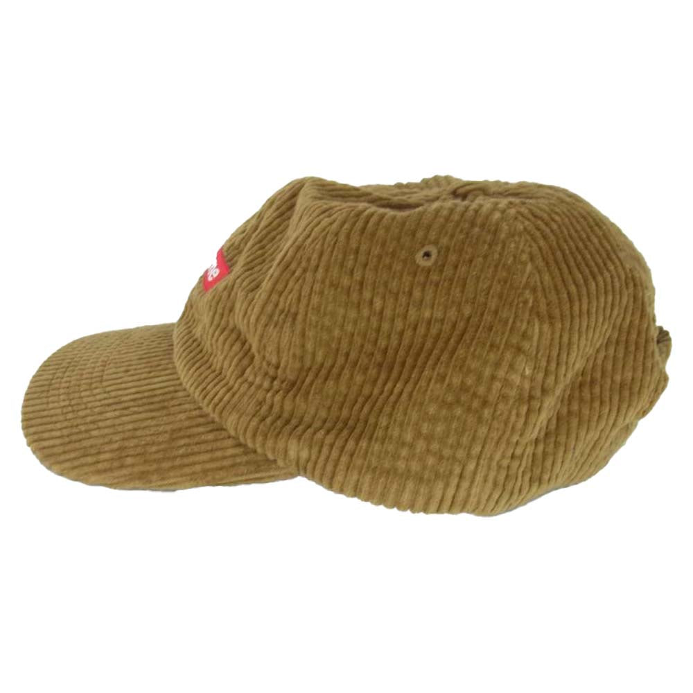 Supreme シュプリーム 20AW Ripple Corduroy Small Box 6-Panel リップル コーデュロイ スモールボックスロゴ 6パネル キャップ ブラウン系【中古】