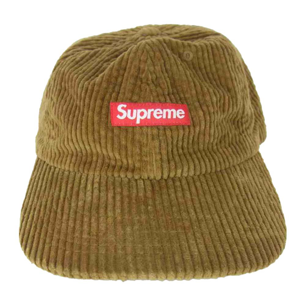 Supreme シュプリーム 20AW Ripple Corduroy Small Box 6-Panel リップル コーデュロイ スモールボックスロゴ 6パネル キャップ ブラウン系【中古】