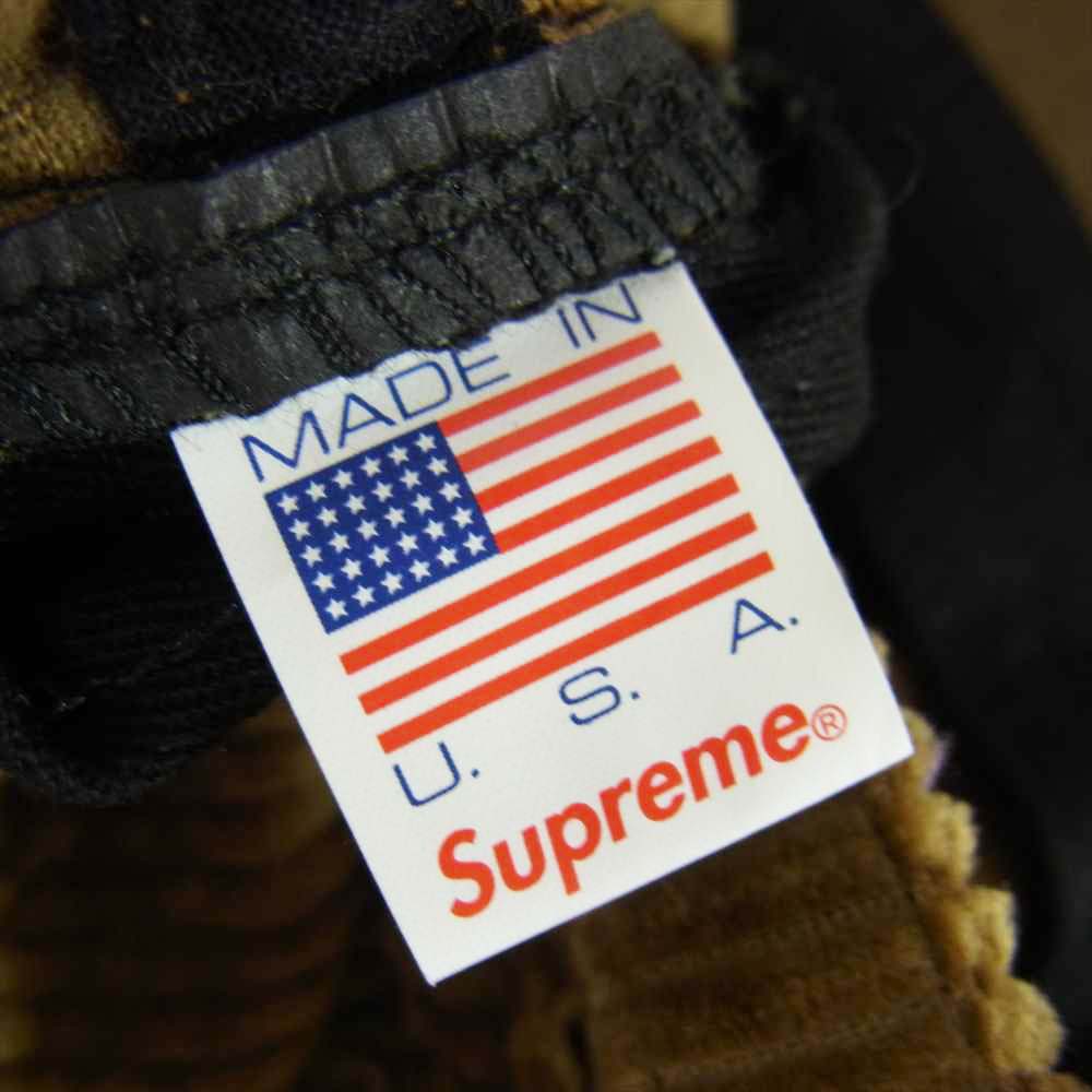 Supreme シュプリーム 20AW Ripple Corduroy Small Box 6-Panel リップル コーデュロイ スモールボックスロゴ 6パネル キャップ ブラウン系【中古】