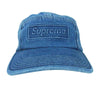 Supreme シュプリーム 20SS Embossed Denim Camp Cap エンボス ボックスロゴ デニム キャンプ キャップ インディゴブルー系【中古】