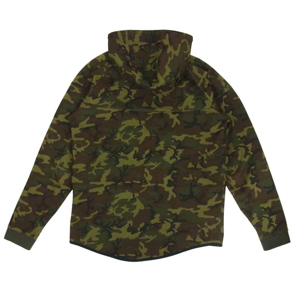 NIKE ナイキ 694005-355 TECH FLEECE CAMO テック フリース パーカー カーキ系 XL【中古】