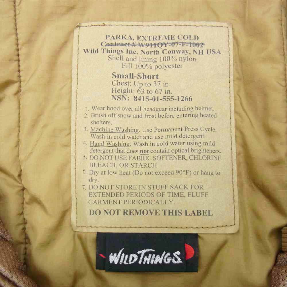 WILDTHINGS ワイルドシングス 8415-01-555-1266 USMC Primaloft Level 7 ECW Parka 米海兵隊レベル7 ジャケット SMALL-SHORT【中古】