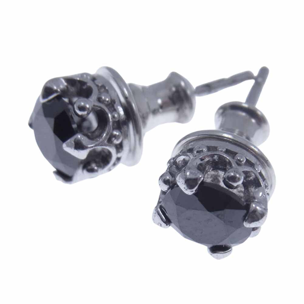 Justin Davis ジャスティンデイビス SEJ215 sh/blk DEBUTANT ピアス ブラックジルコニア 2個セット【中古】