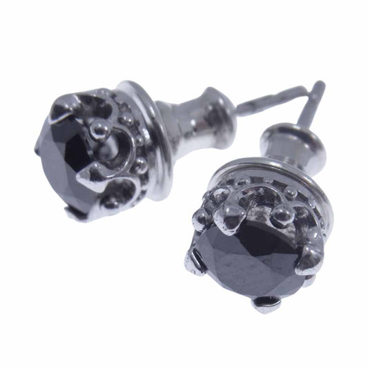 Justin Davis ジャスティンデイビス SEJ215 sh/blk DEBUTANT ピアス ブラックジルコニア 2個セット【中古】