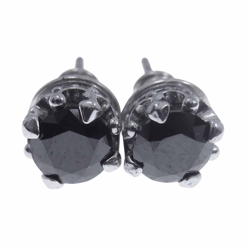 Justin Davis ジャスティンデイビス SEJ215 sh/blk DEBUTANT ピアス ブラックジルコニア 2個セット【中古】