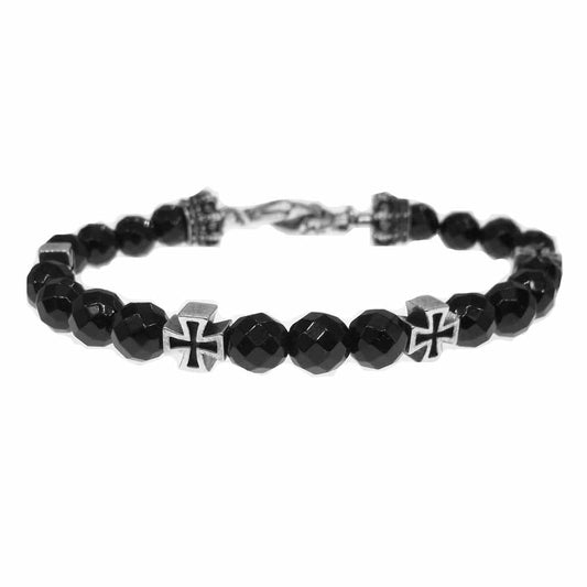 Justin Davis ジャスティンデイビス SBJ439-1 S LAFITTE silver925×オニキス ブレスレット ブラック系【中古】