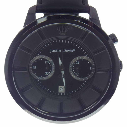 Justin Davis ジャスティンデイビス BBB004 清春 JD&K クロノグラフ 腕時計 ブラック系【中古】