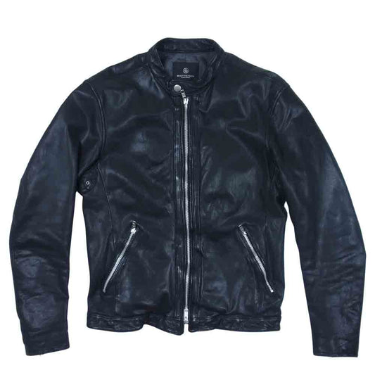 UNITED ARROWS ユナイテッドアローズ BEAUTY＆YOUTH ゴートスキン レザー シングル ライダース ジャケット ブラック系 S【中古】