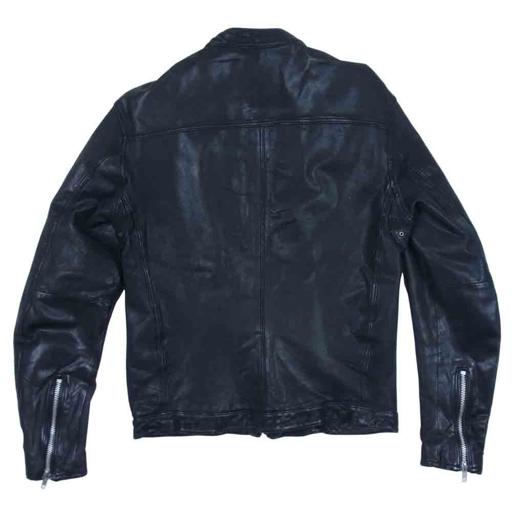 UNITED ARROWS ユナイテッドアローズ BEAUTY＆YOUTH ゴートスキン レザー シングル ライダース ジャケット ブラック系 S【中古】