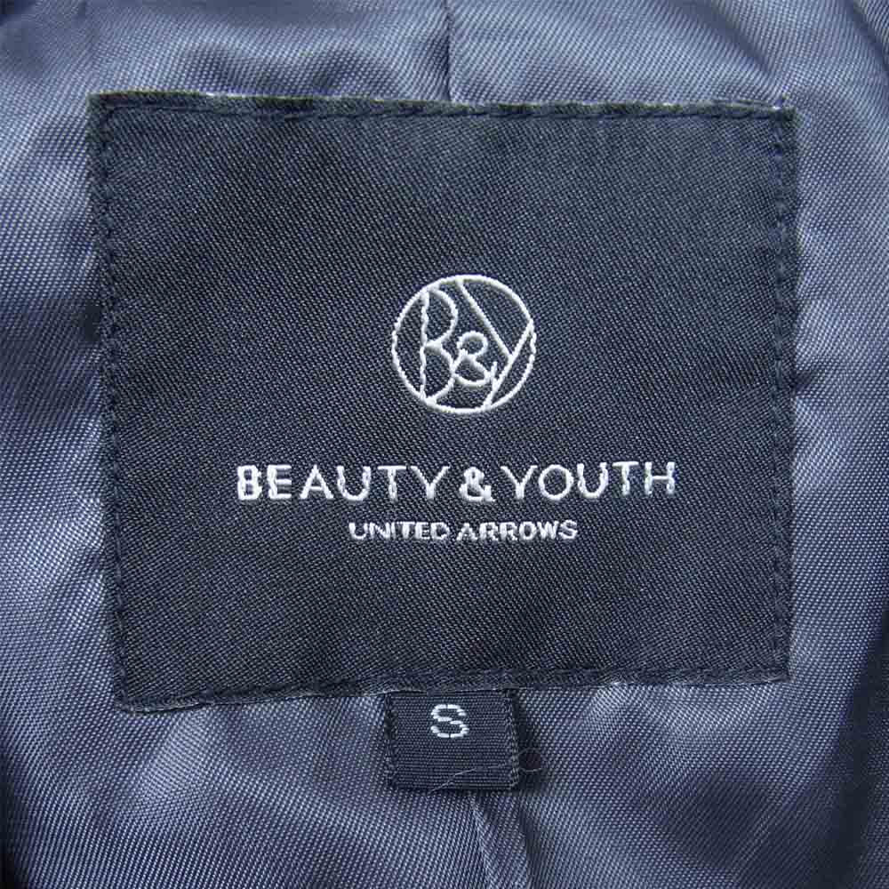 UNITED ARROWS ユナイテッドアローズ BEAUTY＆YOUTH ゴートスキン レザー シングル ライダース ジャケット ブラック系 S【中古】