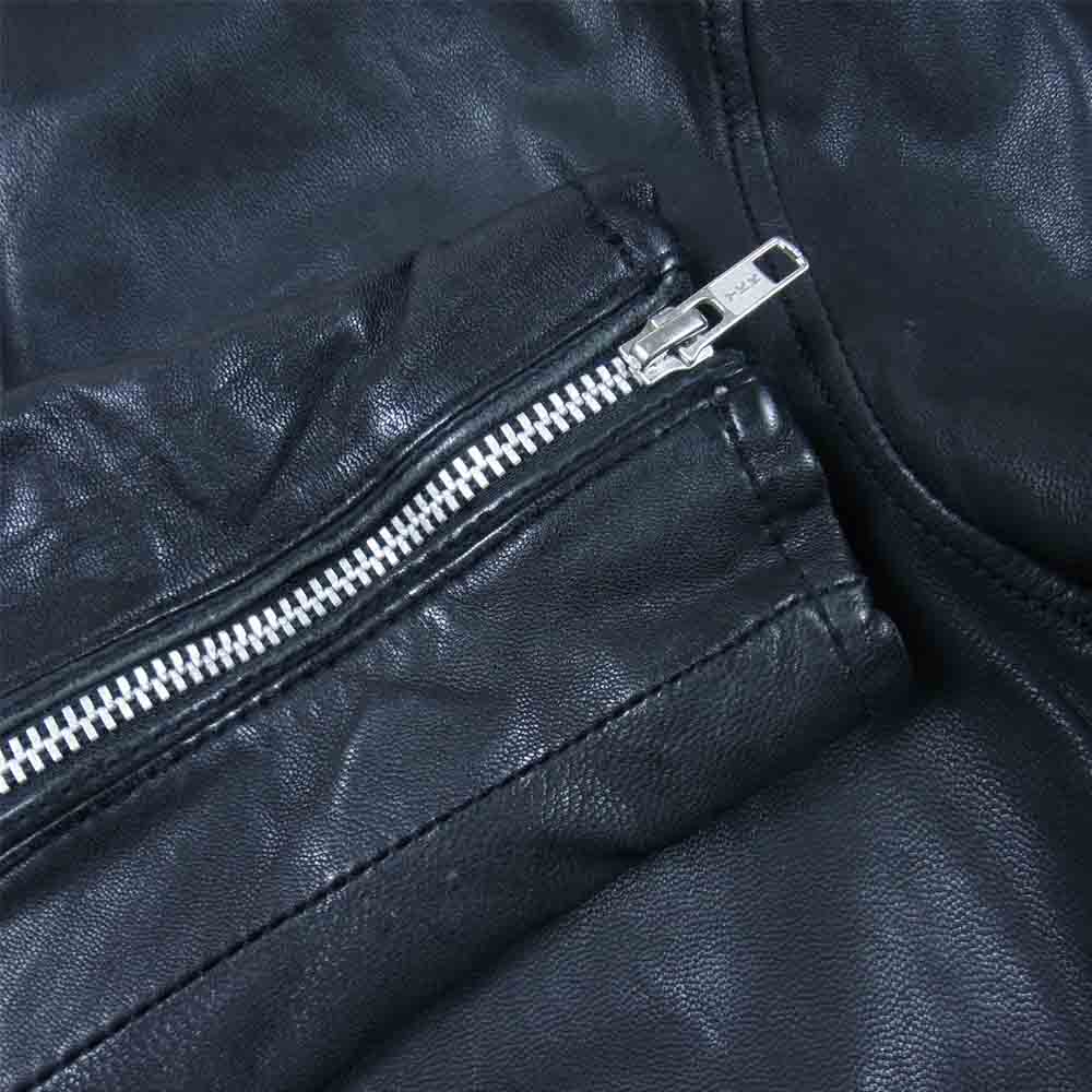 UNITED ARROWS ユナイテッドアローズ BEAUTY＆YOUTH ゴートスキン レザー シングル ライダース ジャケット ブラック系 S【中古】