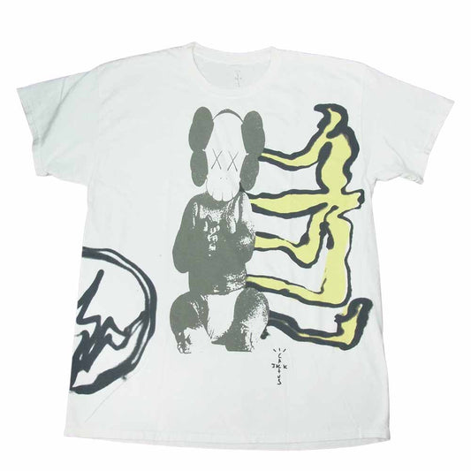 FRAGMENT DESIGN フラグメントデザイン CJFR-SS01 Travis Scott × Cactus Jack KAWS 半袖 Tシャツ M ホワイト系 M【新古品】【未使用】【中古】