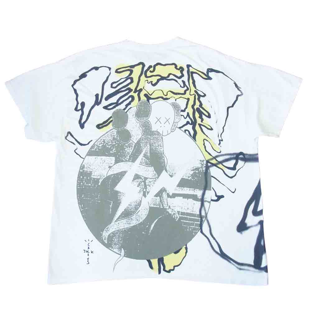 FRAGMENT DESIGN フラグメントデザイン CJFR-SS01 Travis Scott × Cactus Jack KAWS 半袖 Tシャツ L ホワイト系 L【新古品】【未使用】【中古】