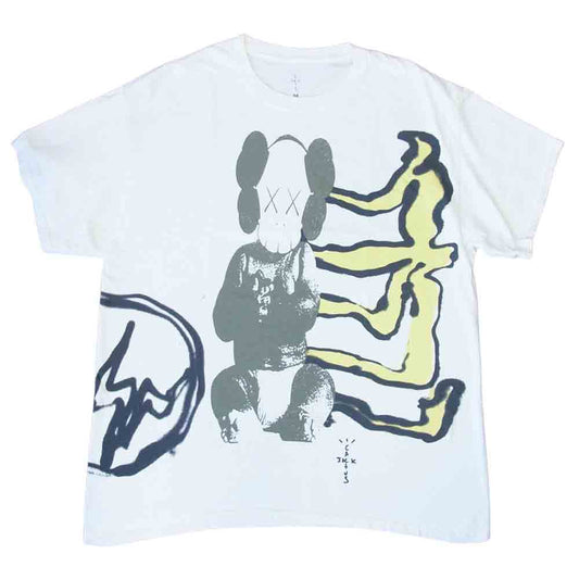 FRAGMENT DESIGN フラグメントデザイン CJFR-SS01 Travis Scott × Cactus Jack KAWS 半袖 Tシャツ M ホワイト系 M【新古品】【未使用】【中古】