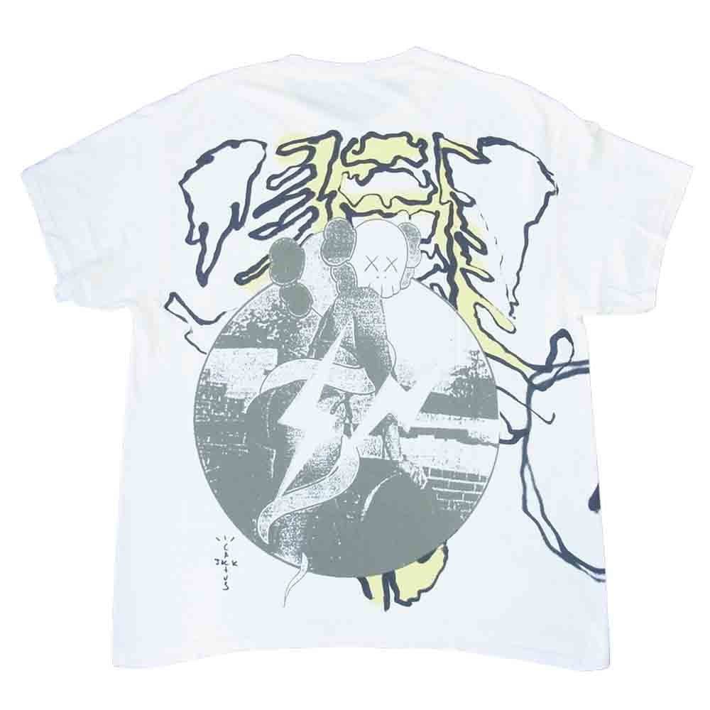FRAGMENT DESIGN フラグメントデザイン CJFR-SS01 Travis Scott × Cactus Jack KAWS 半袖 Tシャツ M ホワイト系 M【新古品】【未使用】【中古】