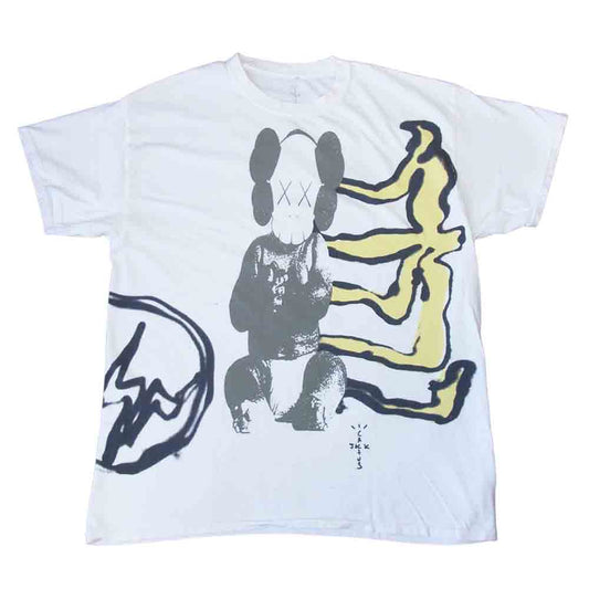 FRAGMENT DESIGN フラグメントデザイン CJFR-SS01 Travis Scott × Cactus Jack KAWS 半袖 Tシャツ M ホワイト系 M【美品】【中古】