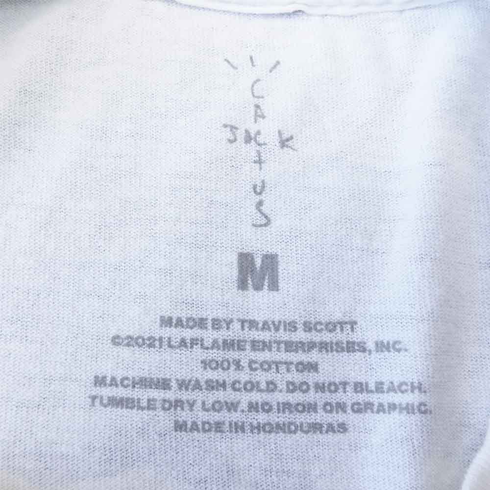 FRAGMENT DESIGN フラグメントデザイン CJFR-SS01 Travis Scott × Cactus Jack KAWS 半袖 Tシャツ M ホワイト系 M【美品】【中古】