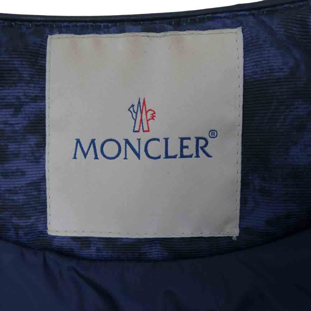 MONCLER モンクレール BOOM レザー 切替 ダウン ジャケット 1【中古】