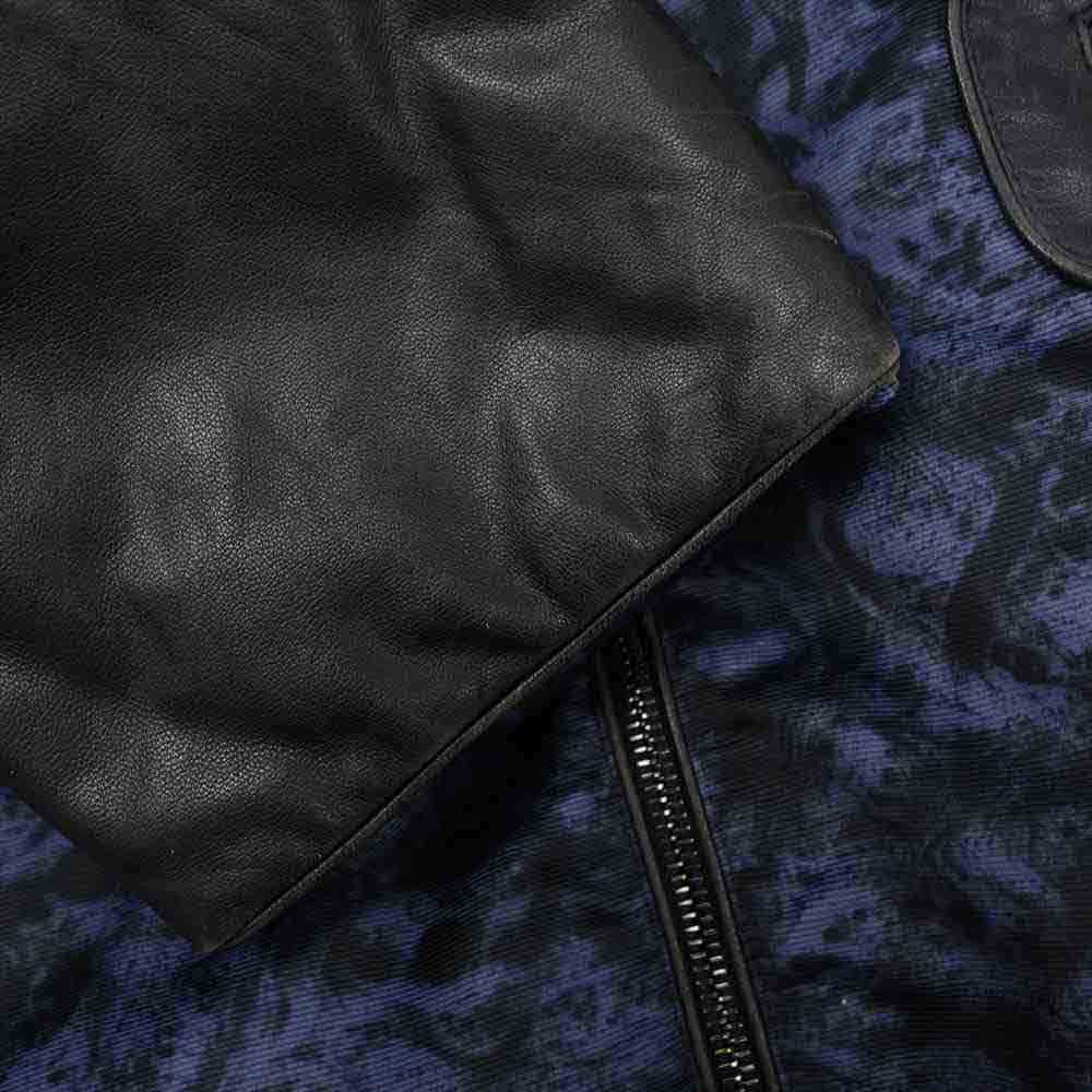 MONCLER モンクレール BOOM レザー 切替 ダウン ジャケット 1【中古】
