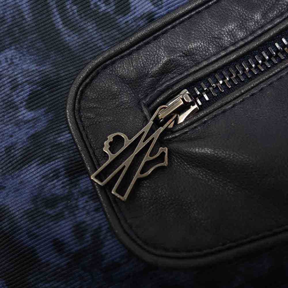 MONCLER モンクレール BOOM レザー 切替 ダウン ジャケット 1【中古】