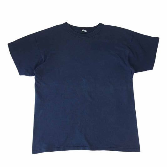Champion チャンピオン 80‘ｓ トリコタグ tシャツ ネイビー系 L【中古】