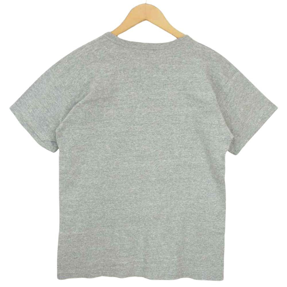 Champion チャンピオン 80‘ｓ トリコタグ 染み込み プリント tシャツ 霜降り グレー グレー系 L【中古】