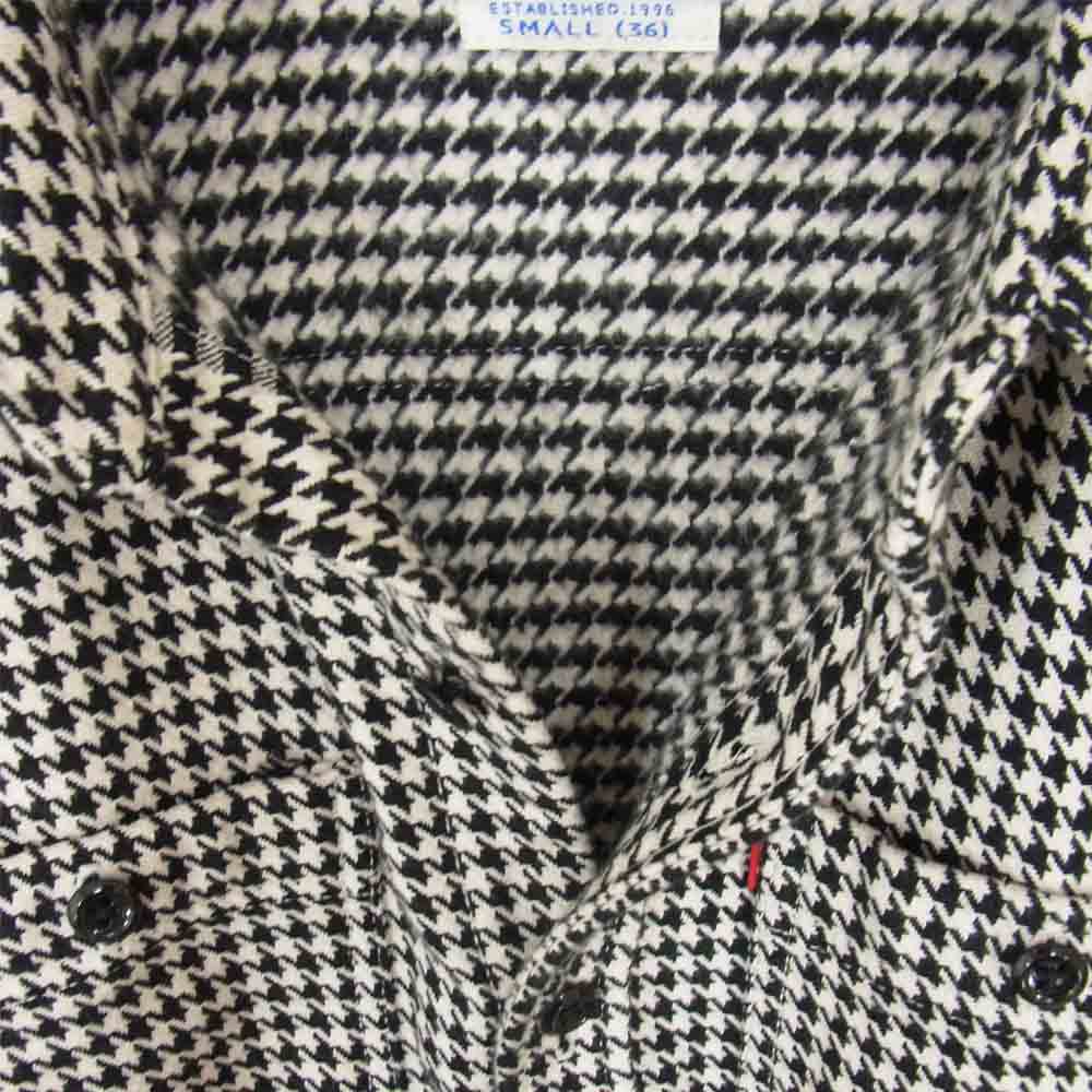 THE FLAT HEAD ザフラットヘッド 千鳥格子 ワークシャツ ブラック系 S【中古】