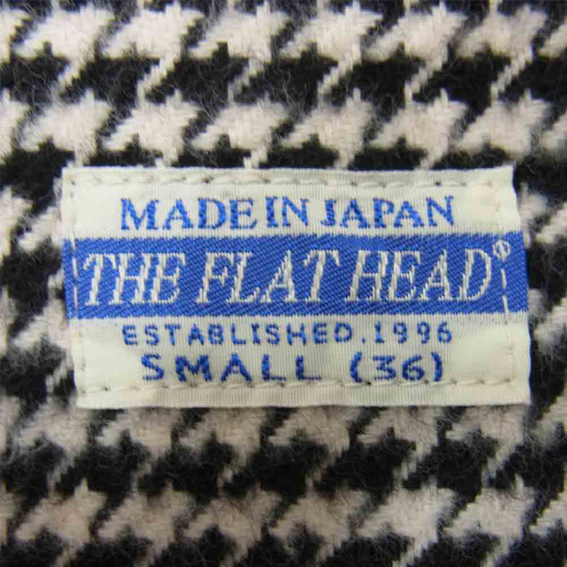 THE FLAT HEAD ザフラットヘッド 千鳥格子 ワークシャツ ブラック系 S【中古】