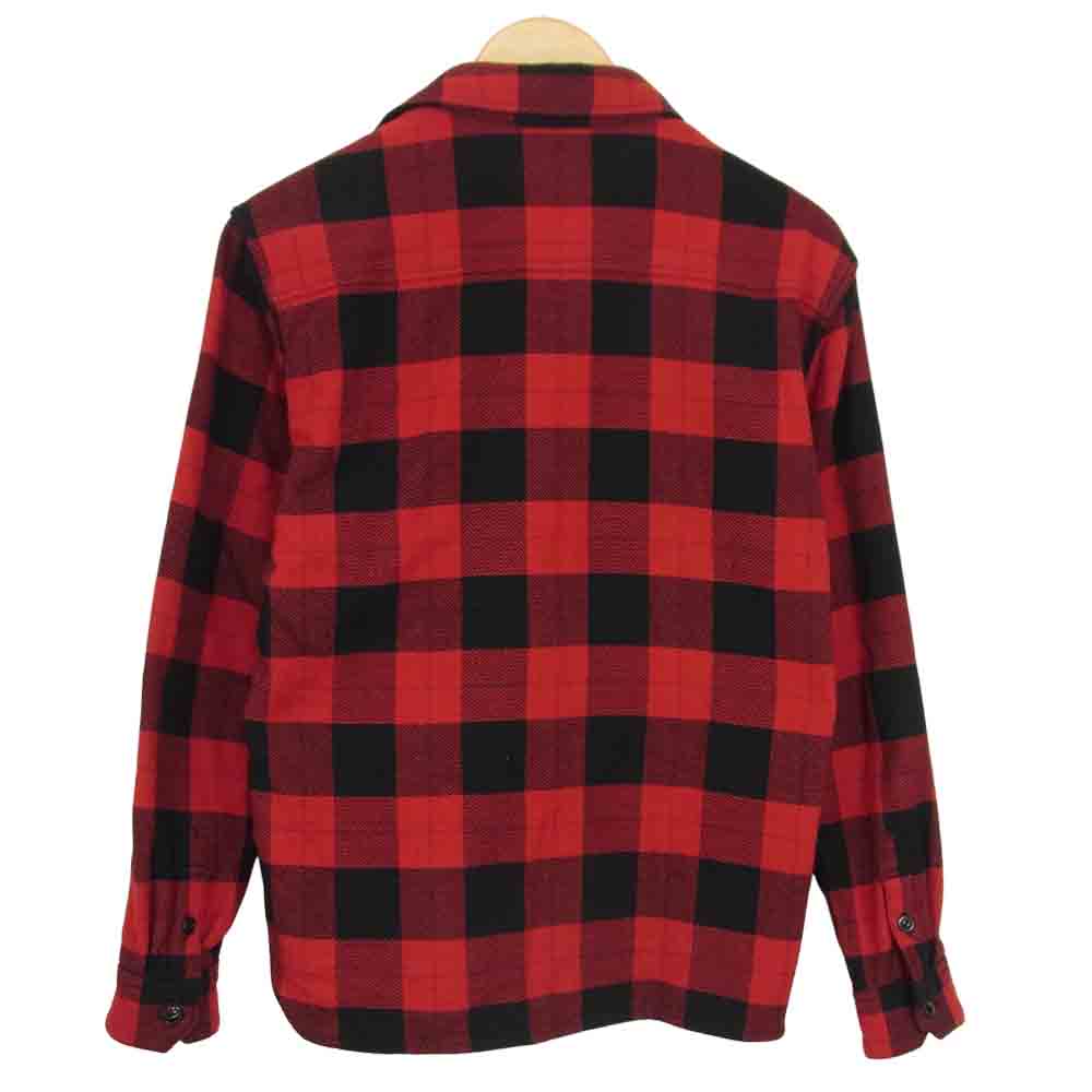 THE FLAT HEAD ザフラットヘッド ヘビー チェック ネル シャツ レッド系 S【中古】