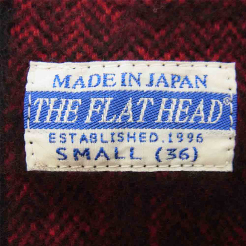 THE FLAT HEAD ザフラットヘッド ヘビー チェック ネル シャツ レッド系 S【中古】