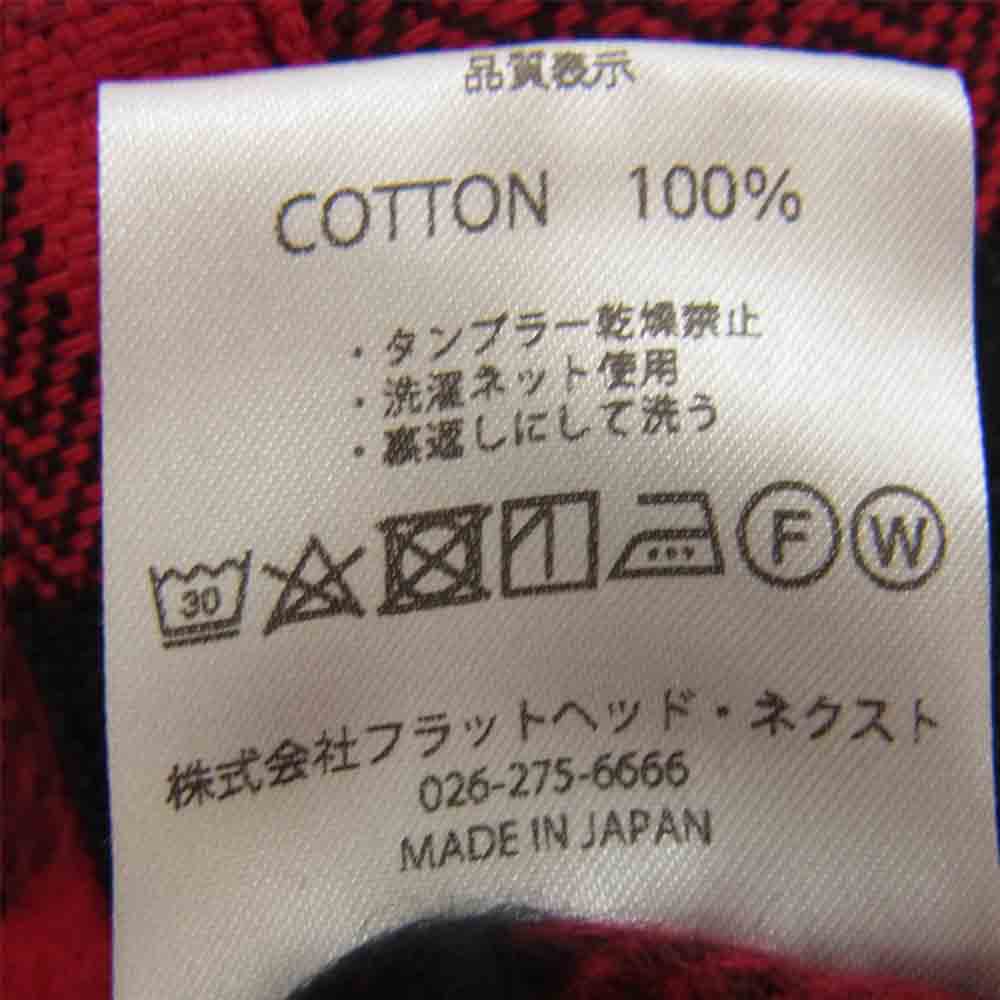 THE FLAT HEAD ザフラットヘッド ヘビー チェック ネル シャツ レッド系 S【中古】