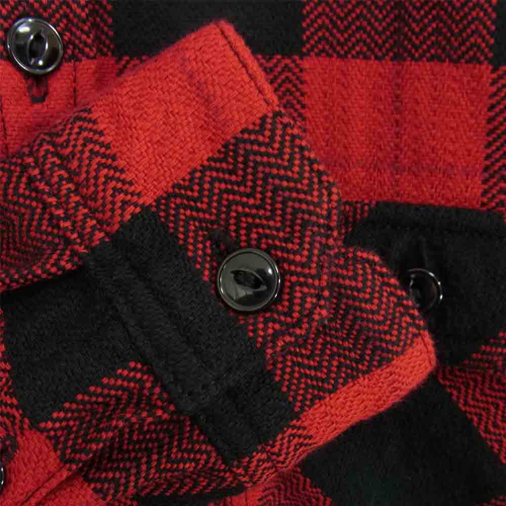 THE FLAT HEAD ザフラットヘッド ヘビー チェック ネル シャツ レッド系 S【中古】