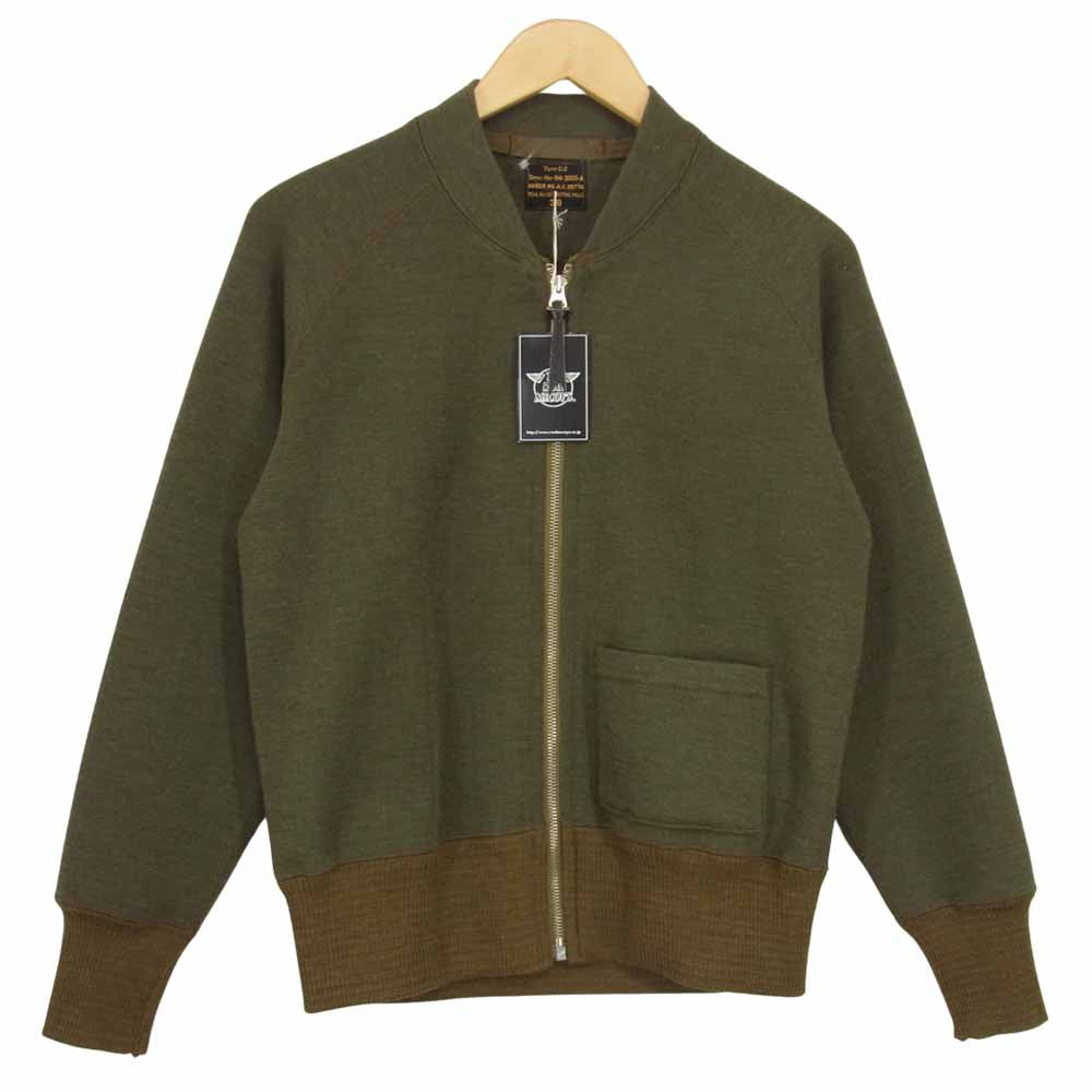 The REAL McCOY'S ザリアルマッコイズ MC16101 TYPE C-2 ベスト ニット ジップ カーディガン カーキ系 36【中古】