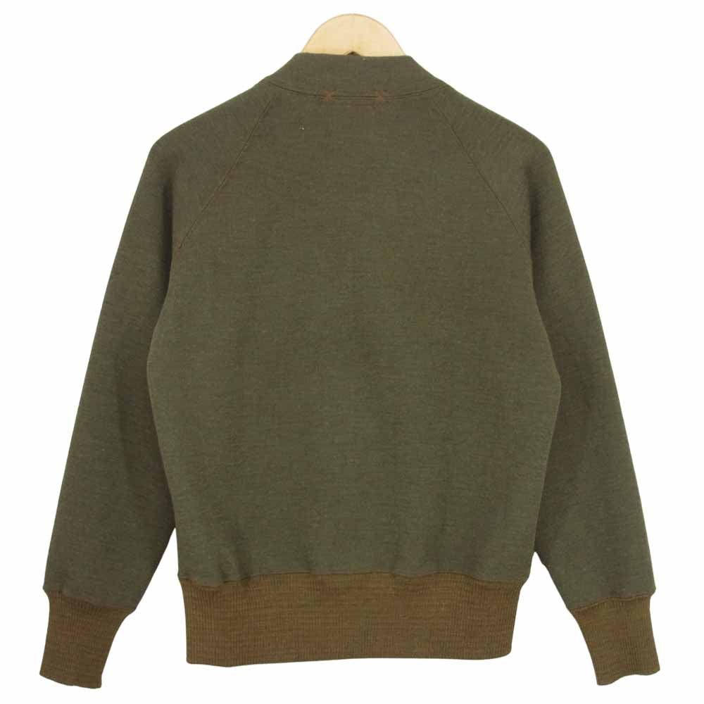 The REAL McCOY'S ザリアルマッコイズ MC16101 TYPE C-2 ベスト ニット ジップ カーディガン カーキ系 36【中古】