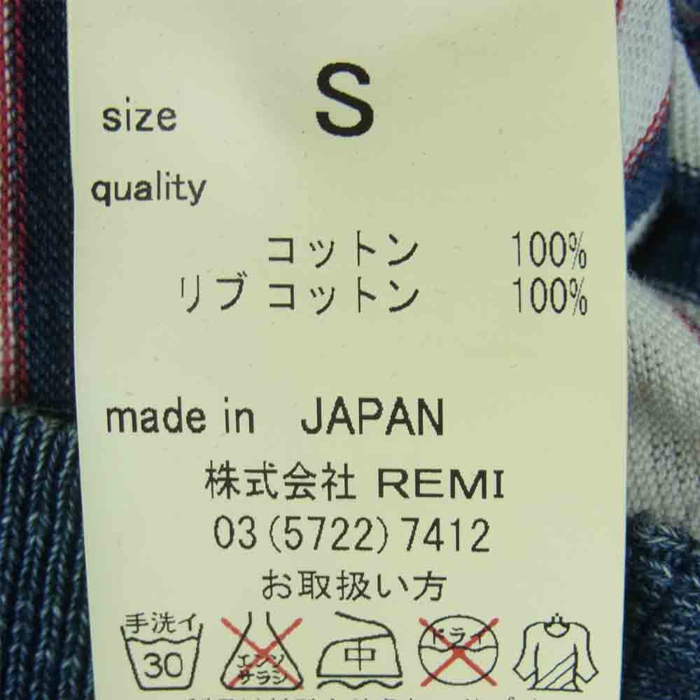 REMI RELIEF レミレリーフ コンチョボタン ネイティブ柄 コットン カーディガン 日本製 マルチカラー系 S【中古】