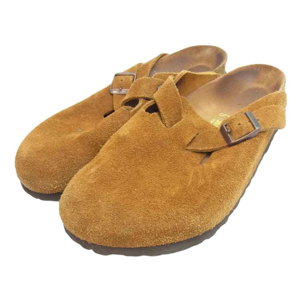 BIRKENSTOCK ビルケンシュトック 60401 BOSTON ボストン スウェード サンダル ライトブラウン系 25cm【中古】
