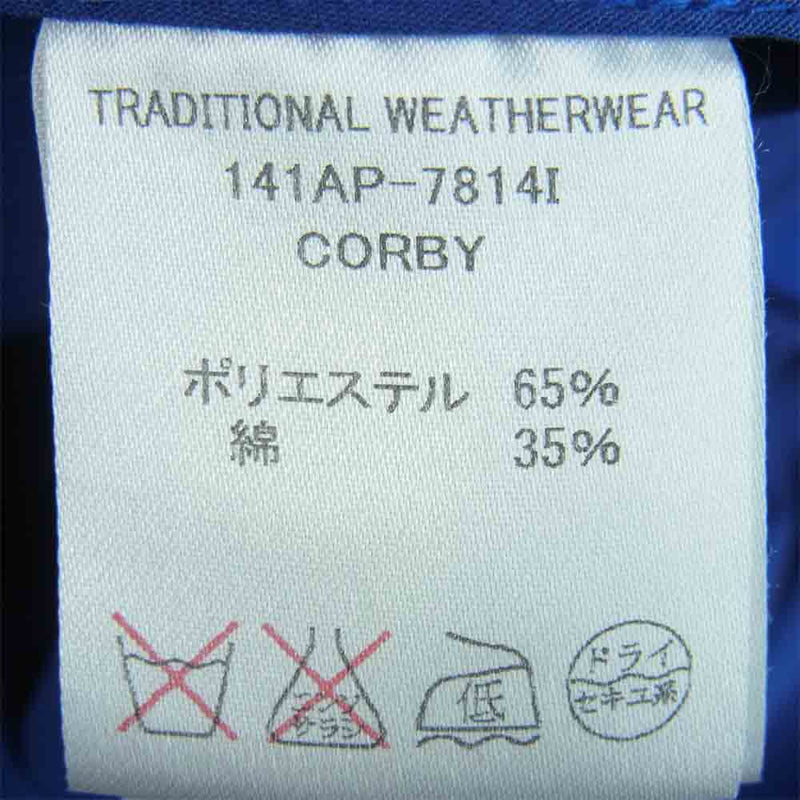 トラディショナルウェザーウェア 141AP-7814I CORBY コービー ステンカラー コート 中国製 ブルー系 36【中古】