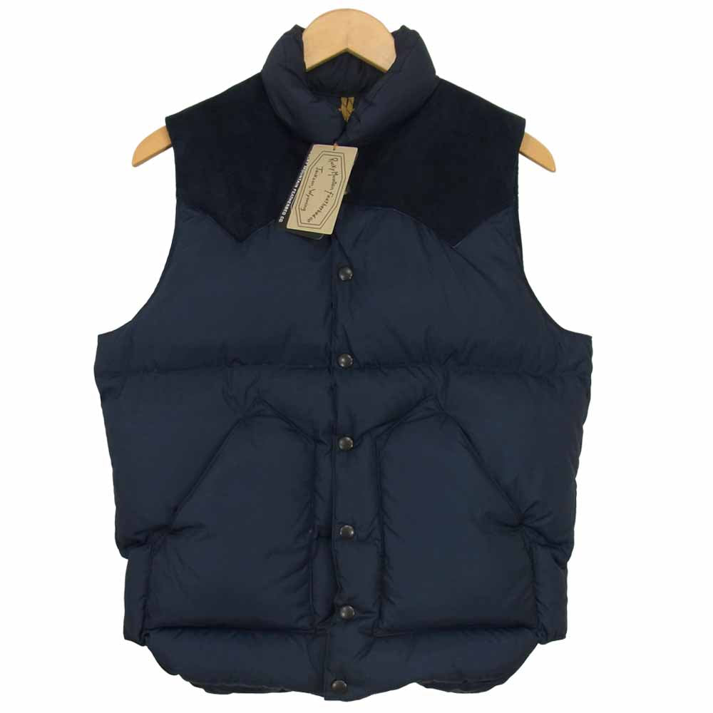 ロッキーマウンテンフェザーベッド 450-512 DOWN VEST ダウン ベスト ネイビー系 38【中古】