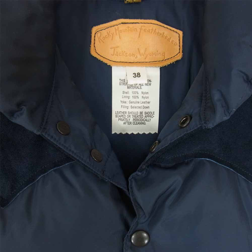 ロッキーマウンテンフェザーベッド 450-512 DOWN VEST ダウン ベスト ネイビー系 38【中古】