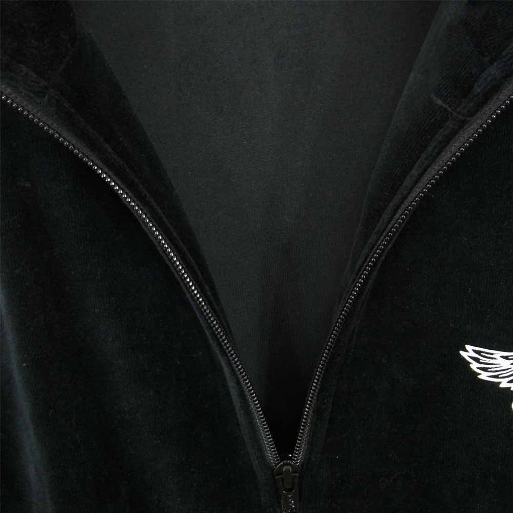 Supreme シュプリーム 21SS × HYSTERIC GLAMOUR ヒステリックグラマー VELOUR TRACK JACKET ベロア トラック ジャケット ブラック系 M【中古】