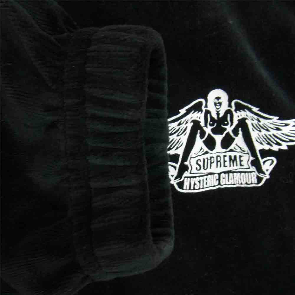 Supreme シュプリーム 21SS × HYSTERIC GLAMOUR ヒステリックグラマー VELOUR TRACK JACKET ベロア トラック ジャケット ブラック系 M【中古】