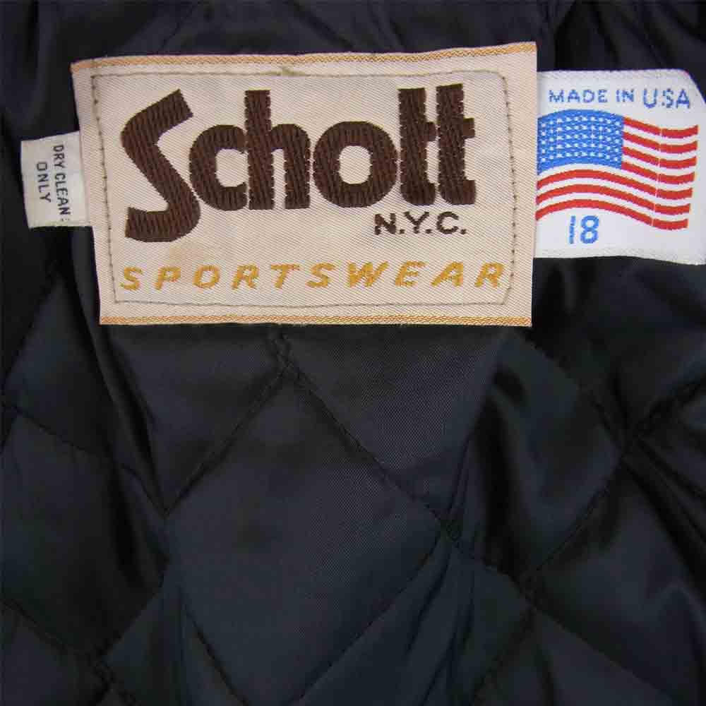 schott ショット 80s ウール Pコート ピーコート アメリカ製 ブラック