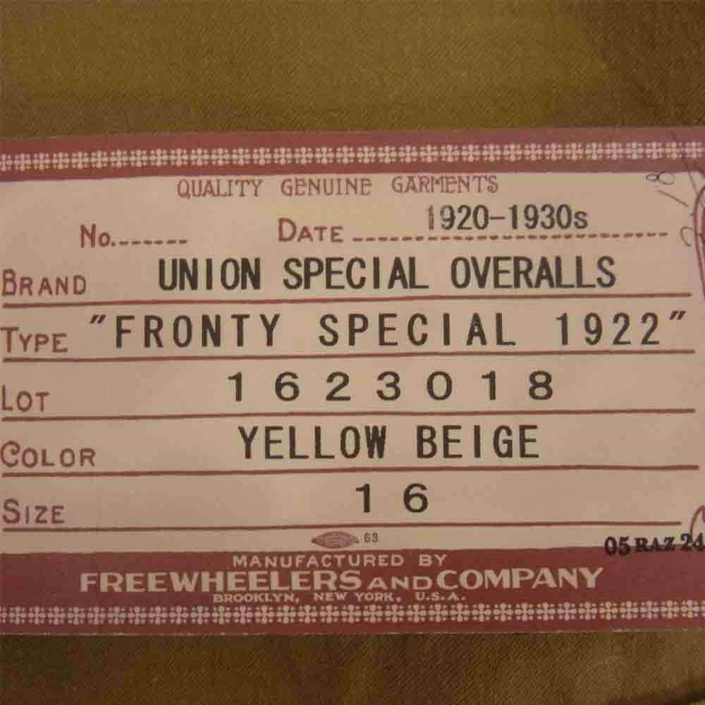 FREEWHEELERS フリーホイーラーズ FRONTY SPECIAL 1922 ワーク シャツ ベージュ系 16【中古】