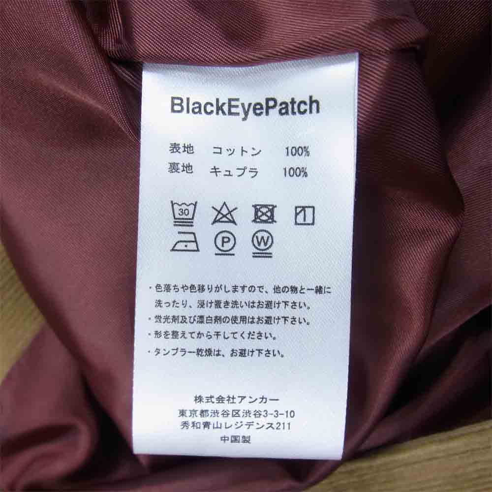 ブラックアイパッチ ロゴ刺繍 オーバーサイズ コーデュロイ ジャケット ライトブラウン系 L【中古】