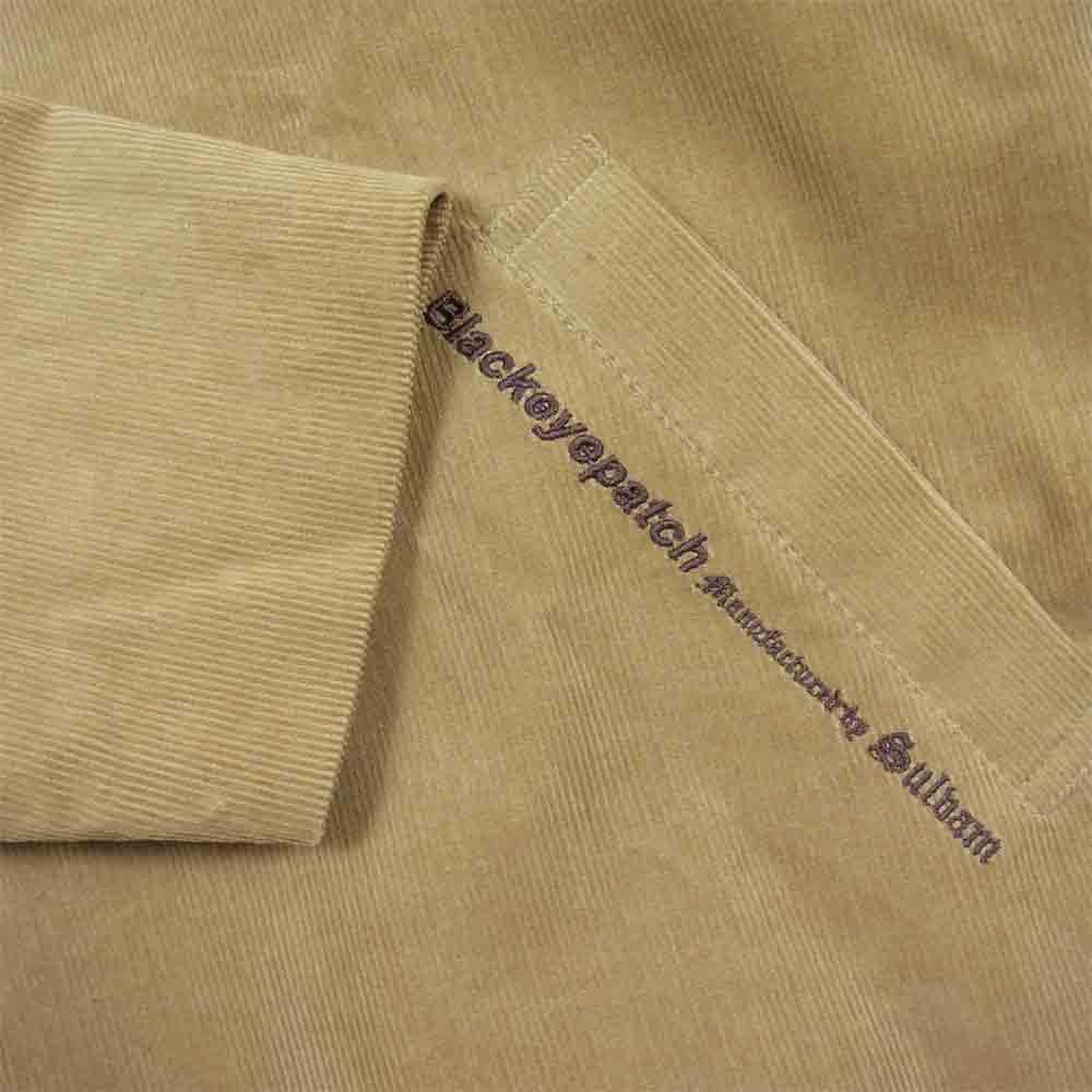 ブラックアイパッチ ロゴ刺繍 オーバーサイズ コーデュロイ ジャケット ライトブラウン系 L【中古】