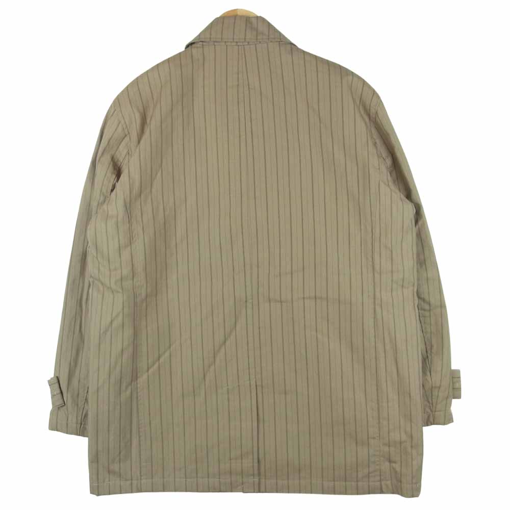WOOLRICH ウールリッチ 2W5-9310 ストライプ ステンカラー コート コットン 中国製 ベージュ系 M【中古】