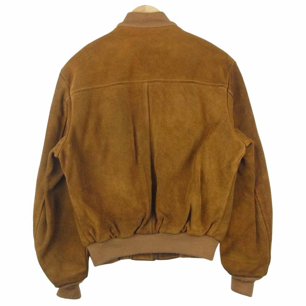 schott ショット 茶タグ スエード レザー ブルゾン ジャケット アメリカ製 ブラウン系 40【中古】