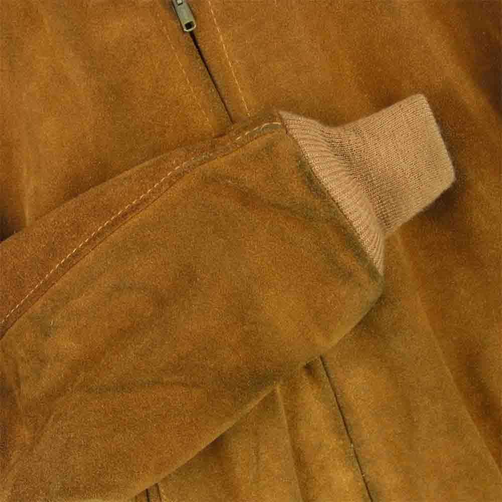 schott ショット 茶タグ スエード レザー ブルゾン ジャケット アメリカ製 ブラウン系 40【中古】